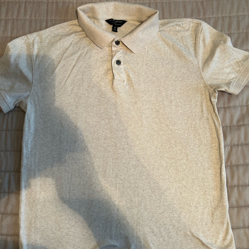 Banana Republic cream polo. Size M